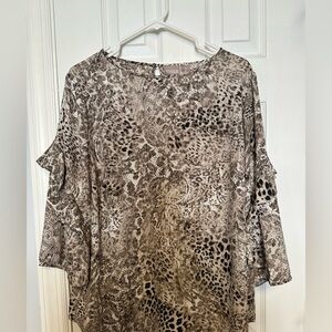 Chico’s Animal Print Shirt 2X
